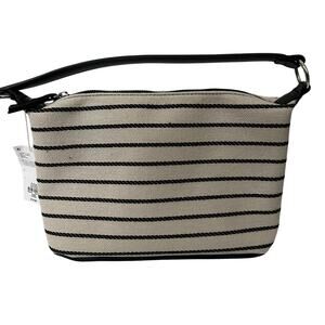 Primark Shoulder Bag Purse Stripped White Travel Carry On Beach Vacation NWT